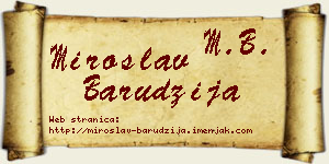 Miroslav Barudžija vizit kartica